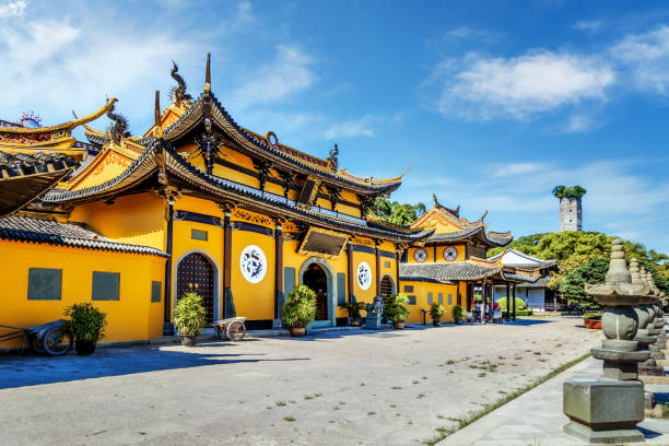 istock Chinese temple, ancient architecture, street view 1304462357