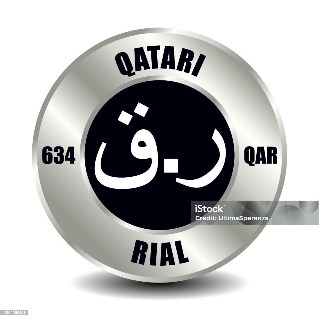 Catary Rial Qatari Rial Qar Stock Illustration - Download Image Now - Abbreviation ...
