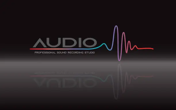 Vector illustration of Music Logo concept sound wave recording studio music DJ Party Vector