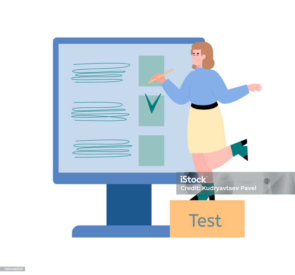 Developer Testing Code Of Computer Program Cartoon Vector Illustration ...
