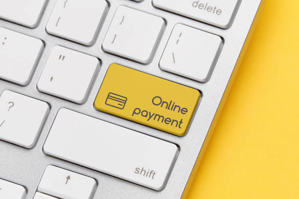istock Online payment concept on keyboard button. Close up 1304484775
