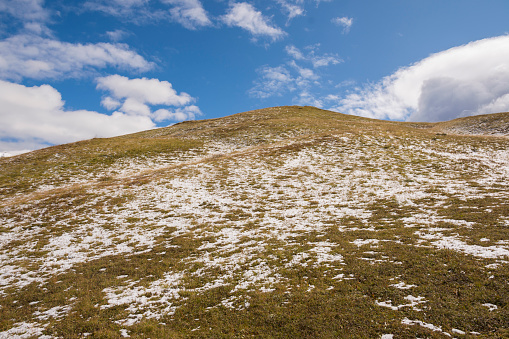 panorama of Sella pass in Trentino Alto Adige in Italy