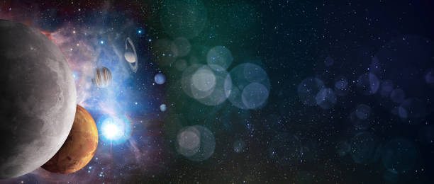 istock Bokeh background with stars and solar system planets. Sci-fi space exploration collage wirh copy space, elements of this image furnished by NASA. 1304492214