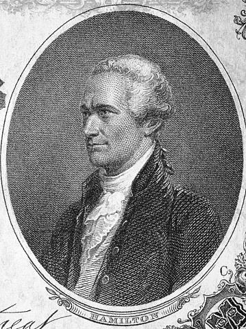 Alexander Hamilton a portrait from old American money