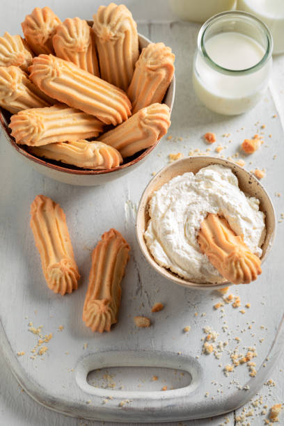 istock Shortbread cookies as crunchy and vanilla snack 1304494232