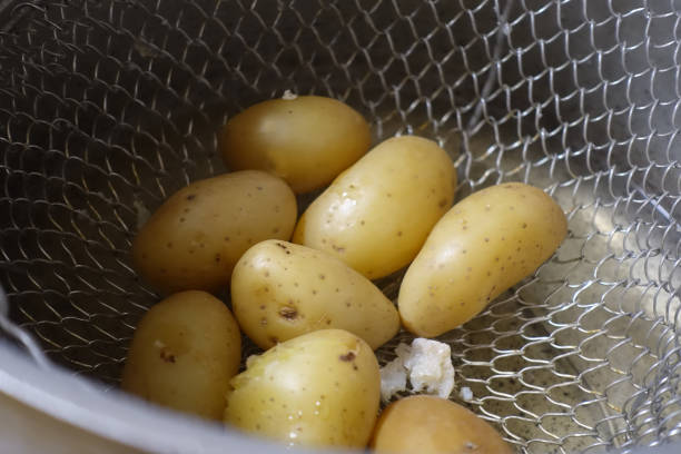 istock Steamed potatoes in a pressure cooker basket 1304494330