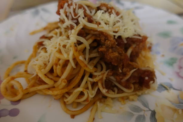 istock Spaghetti with bolognese sauce  Meal served 1304494756