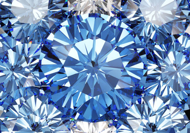 istock Blue topaz or diamond close-up. 3d illustration 1304494933