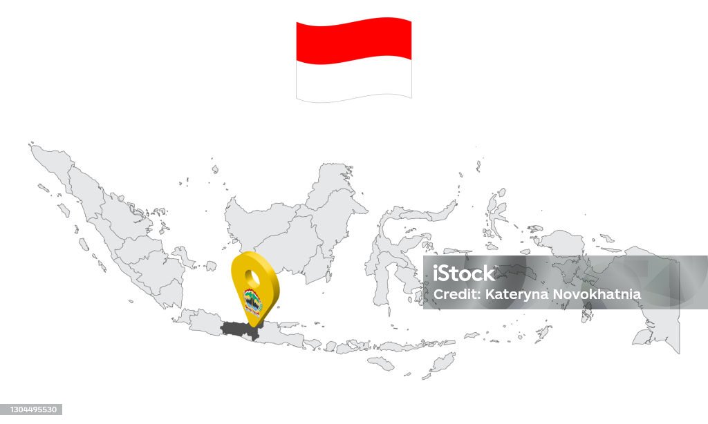 Location Of Province Central Java On Map Indonesia 3d Central Java Flag ...
