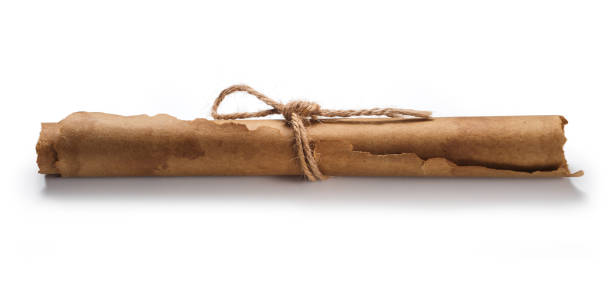 istock Antique paper scroll isolated on a white background. 1304496122