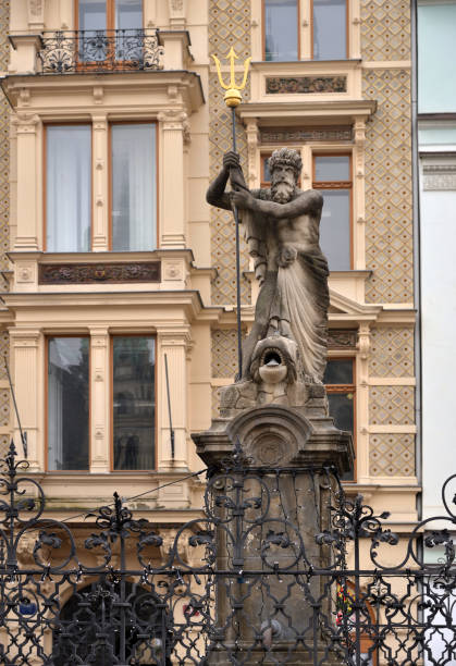 istock Fountain Neptune on E. Benes Square, Liberec, Czech Republic 1304499131
