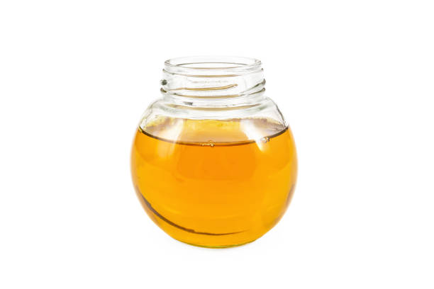 istock Oil vegetable in glass jar 1304505528