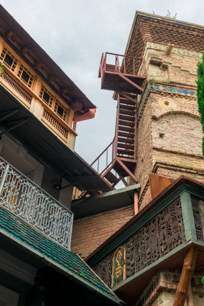 istock Facade of house with balcony 1304509139