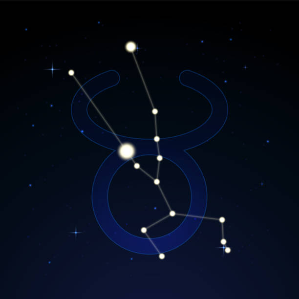 istock Taurus, the bull. Constellation and zodiac sign on the starry night sky 1304510538