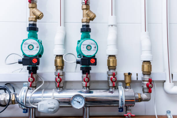 istock Boiler room equipment for modern heating system 1304510582