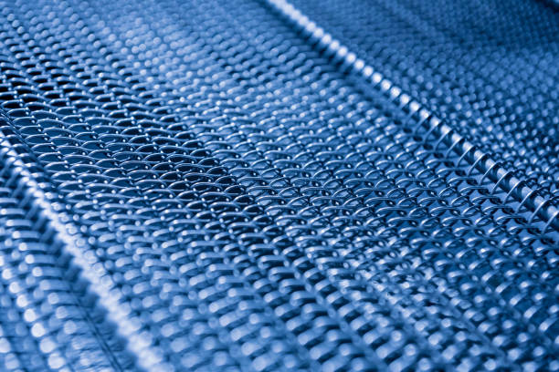 istock Modern abstract metal grid background for design 1304513283