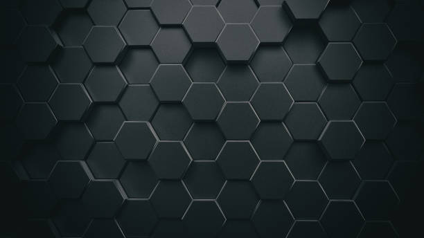 istock 3D black honeycomb Background Photo Illustration 1304516555