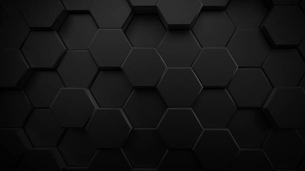 istock 3D black honeycomb Background Photo Illustration 1304516755
