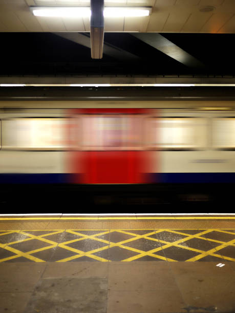 istock Speeding Train in the Underground with ticket on platform 1304521531