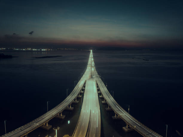 istock Aerial view of Penang bridge 1304522814