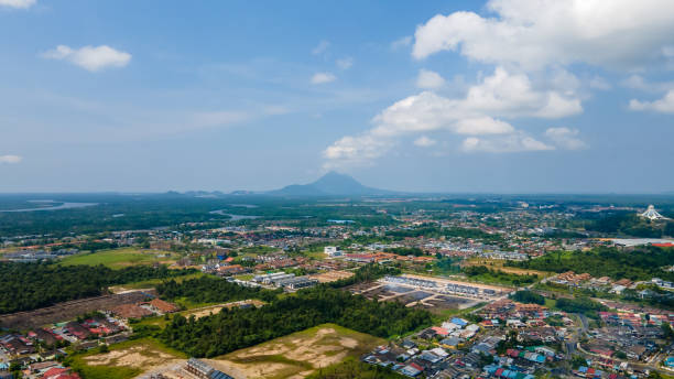 セマリアン、クチン、サラワクの住宅の航空風景図 - kuching ストックフォトと画像