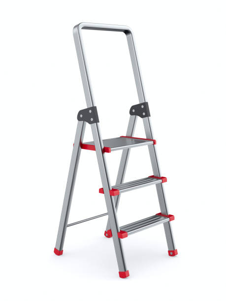 istock stepladder on white background. Isolated 3D illustration 1304526576