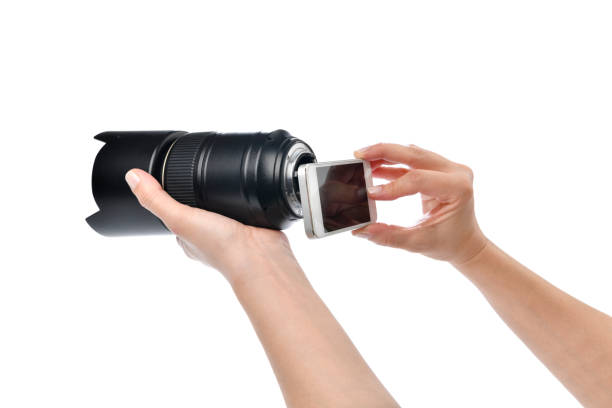 Lifehacks;  How to use your lens with your smartphone.    Attach your phone to the back of your DSLR, with the phone's camera looking through the viewfinder