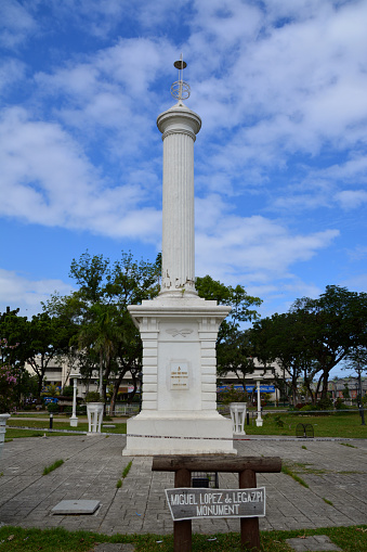Miguel Lopez de Legazpi monument in Plaza Independencia, one of the most significant sites in the history of Cebu City, Philippines.