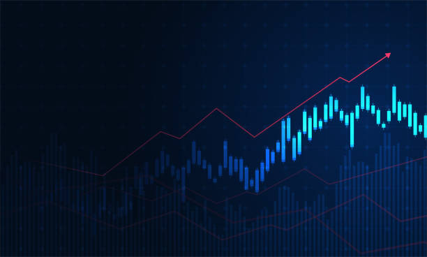 Stock market investment trading graph in graphic concept suitable for financial investment or Economic trends business idea. Vector illustration design Stock market investment trading graph in graphic concept suitable for financial investment or Economic trends business idea. Vector illustration design. dealing stock illustrations