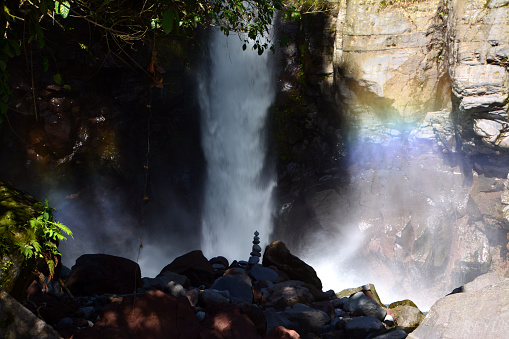 Idyllic Tuawasan waterfall, Camiguin island, Mindanao, Philippines.