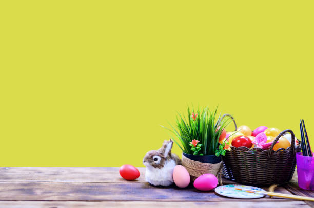 istock Happy Easter. Colorful painting eggs for celebrate in April. 1304539944