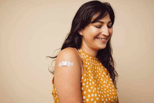 istock Woman after receiving vaccination 1304539967