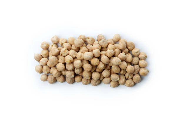 istock Fresh raw chickpea isolated on white background 1304541439