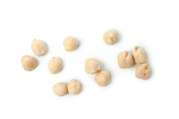 istock Fresh raw chickpea isolated on white background 1304541499