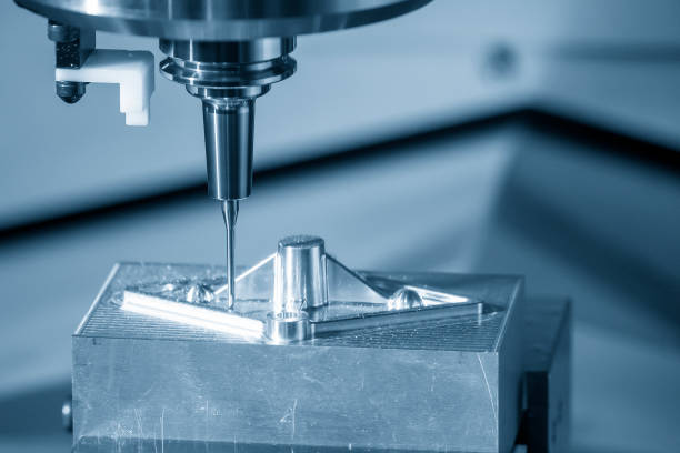 istock The  CNC  milling machine cutting  the mold parts by solid ball  end-mill tool. 1304542358