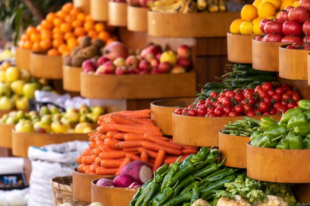 istock Fruits and vegetables in a shop. 1304543725