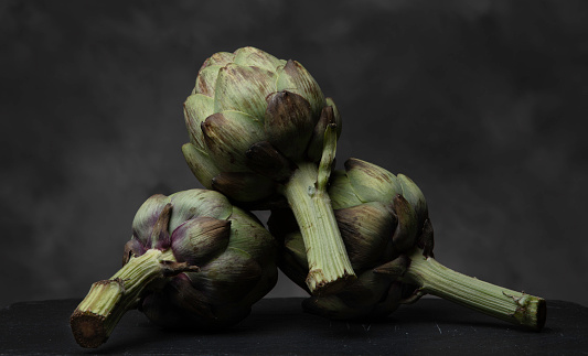 Three artichokes