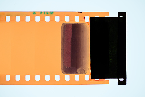 Vintage film negative light leak