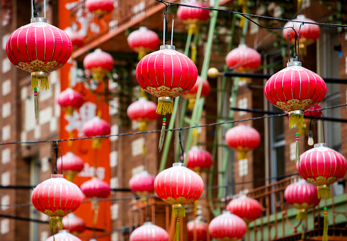 Special lanterns in San Francisco Chinatown district