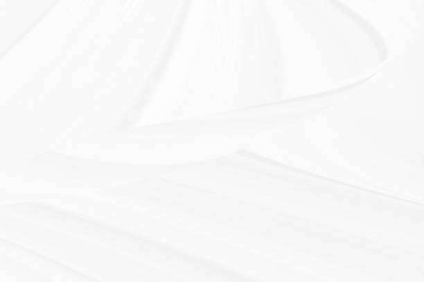 istock Clean fashion woven beautiful soft fabric abstract smooth curve shape decorative textile white background 1304556479