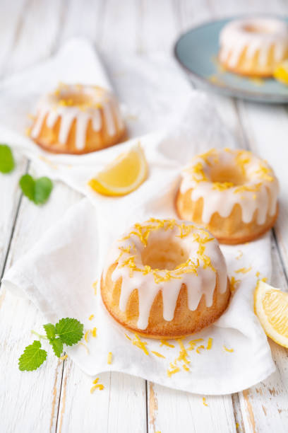 istock Mini lemon bundt cakes topped with lemon glaze 1304558656