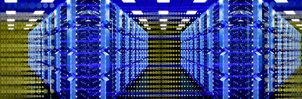 istock Abstract of server room in data center 1304559603