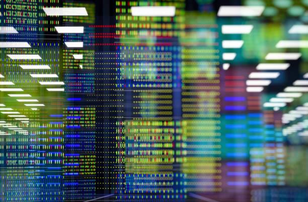 istock Abstract of server room in data center 1304559806