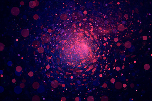 Red Sparkles Swirl Abstract Background
