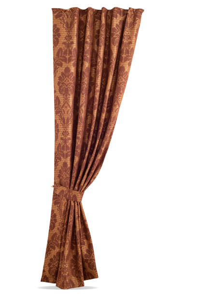 istock A beautiful curtain with a catch. Isolated white background. 1304563532