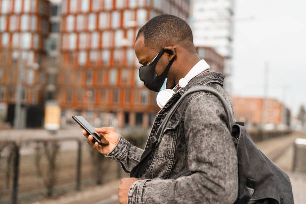 istock Wearing double face masks in the city 1304564067