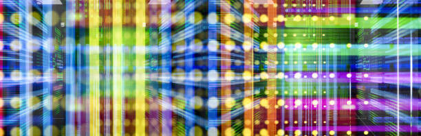 istock Abstract of server room in data center 1304565325