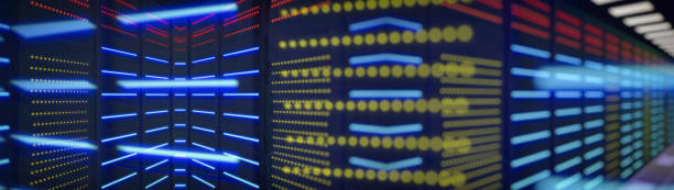 istock Abstract of server room in data center 1304568569