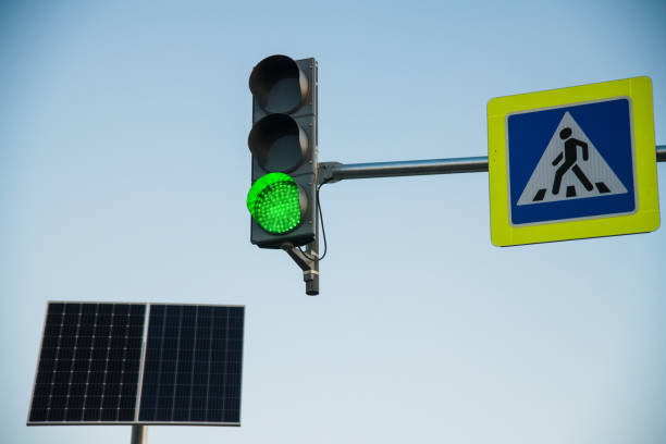 istock Traffic light at the pedestrian crossing 1304575360
