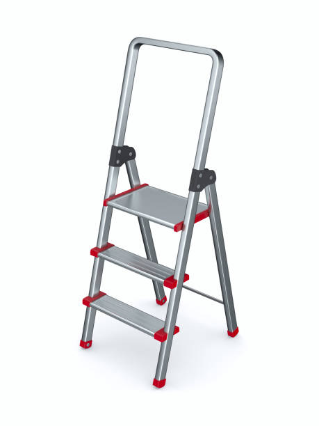 istock stepladder on white background. Isolated 3D illustration 1304578139